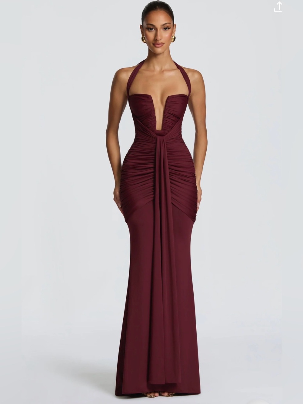 MORRIGAN MAXI DRESS - CHERRY LACQUER